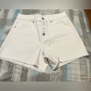Women's White Denim Shorts